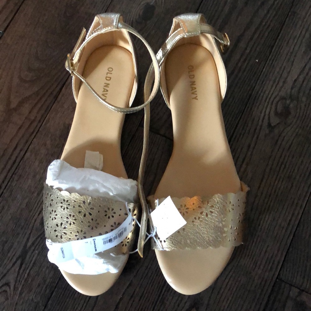 Metallic Gold Sandal - Picture 2 of 4